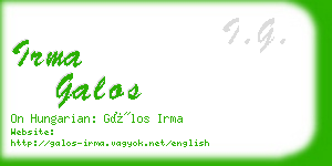 irma galos business card